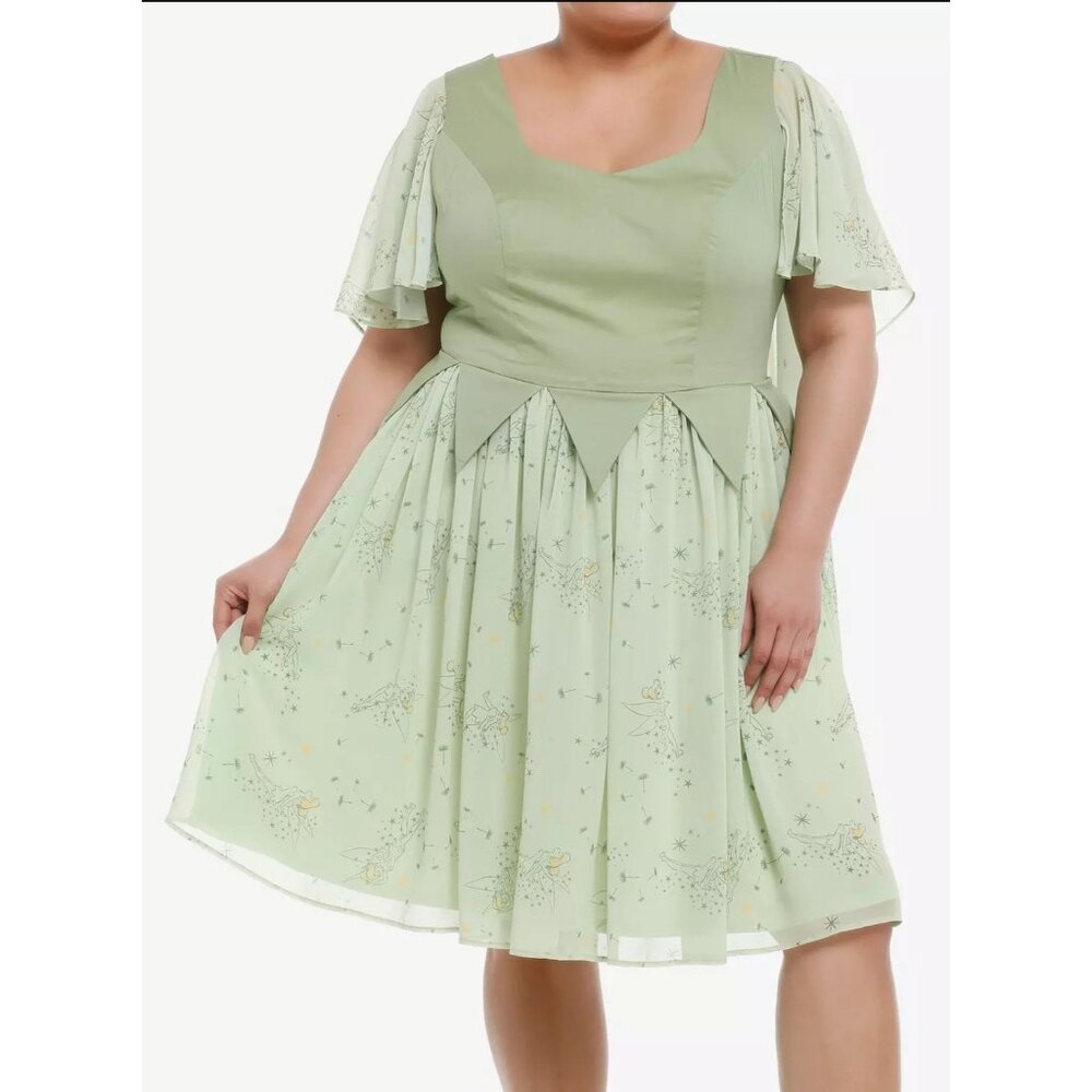 Her Universe Tinkerbell Retro Dress Plus Size 30 Green - Picture 9 of 9